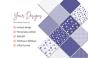 Purple Polka Dot Seamless Design Set, a Pattern Graphic by Earley Bird Design Studio (Thumbnail 7 of 8)