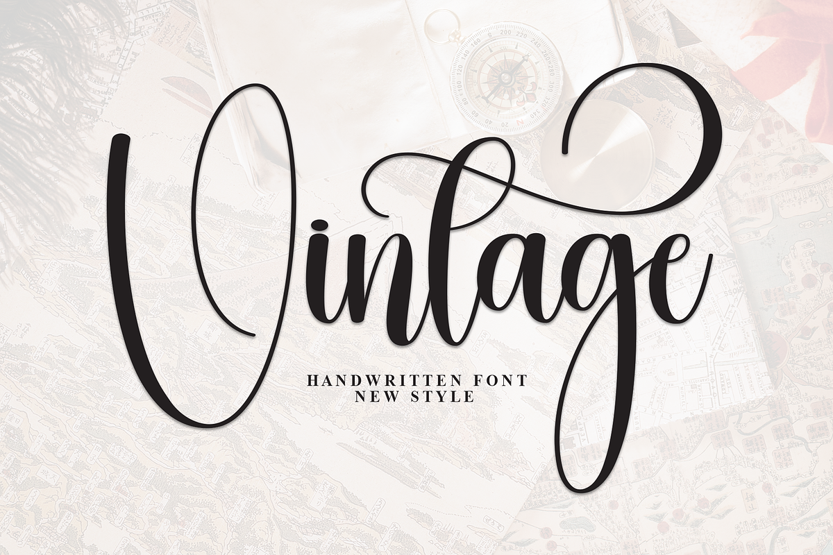 Vintage | Script Font, a Handwritten Font by Scratchones (Photo 1 of 9)