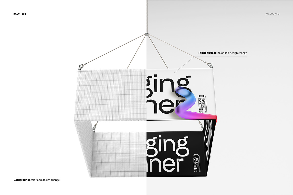8x3.5 Ft Hanging Display Mockup, an Advertising Mockup by creatsy5 (Photo 3 of 9)