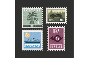 Postage Four Stamps