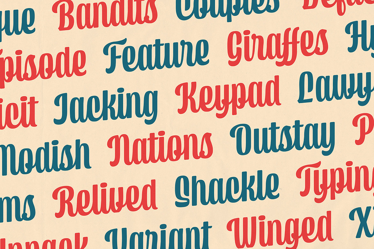 Curlvita – Retro Condensed Script, a Script Font by Abbasy Studio (Photo 5 of 9)