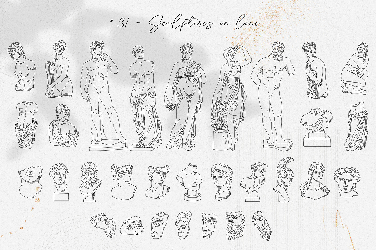 Antique greek beauty - designs kit, a Person Illustration by My Space Garden (Photo 7 of 19)