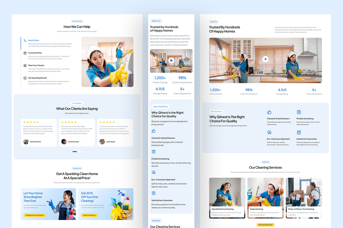 Home Cleaning Service Web UI Figma, an UI Kit Template by peterdraw (Photo 6 of 7)