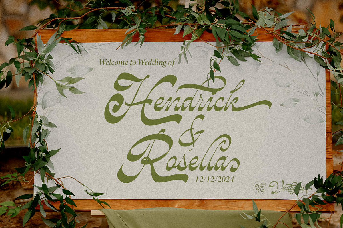 UT Vintagnie - A Wedding Script Font, a Script Font by Universitype (Photo 4 of 12)