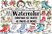 Christmas Ice Skates, an Illustration by Design Market (Thumbnail 1 of 3)