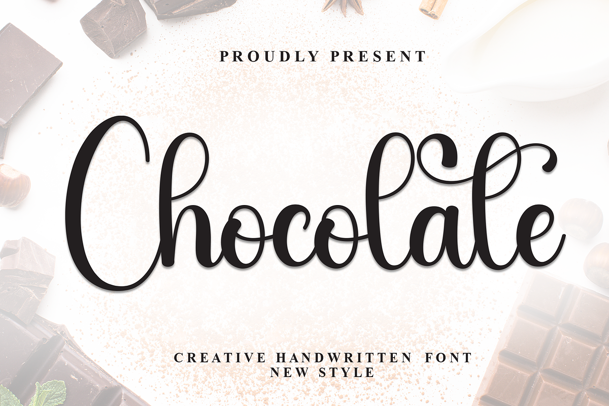 Chocolate | Script Font, a Handwritten Font by Scratchones (Photo 1 of 9)