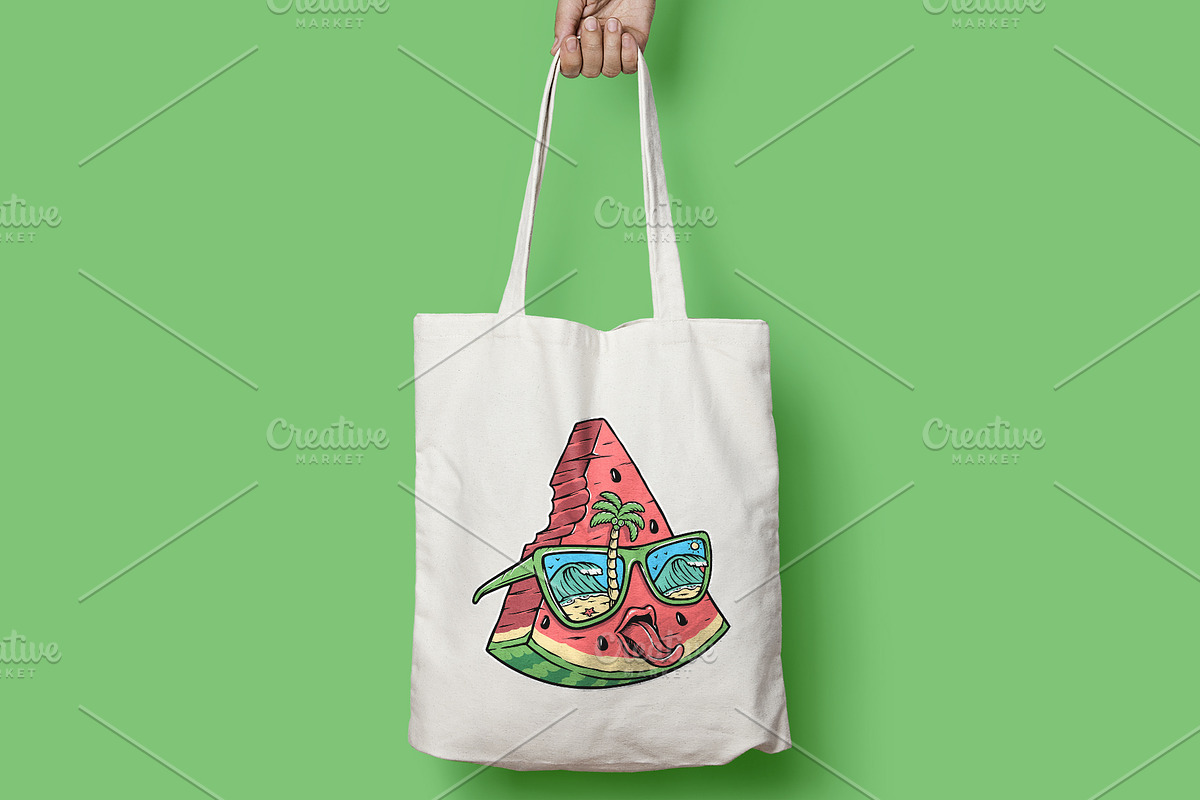 Cute watermelon and beach glasses, a Food Illustration by gunaonedesign (Photo 5 of 5)