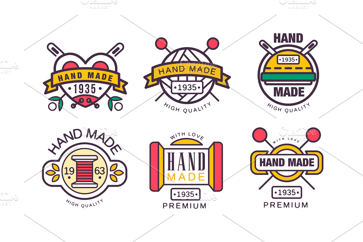 Hand Made Needlework Badge and Logo, an Object Illustration by TopVectors