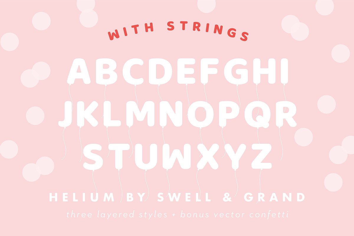Helium, A Balloon Letter Font preview 6