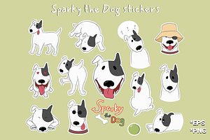 Sparky The Dog Stickers