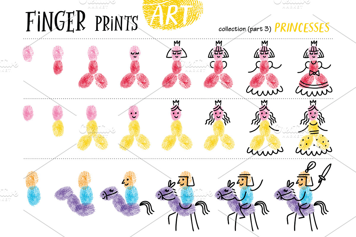 Finger prints ART (part 4), an Education Illustration by Alena Razumova (Photo 10 of 13)