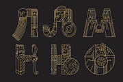 Rulers cyrillic letters + numbers, a Symbol Font by Ognjen Pajic (Thumbnail 6 of 8)