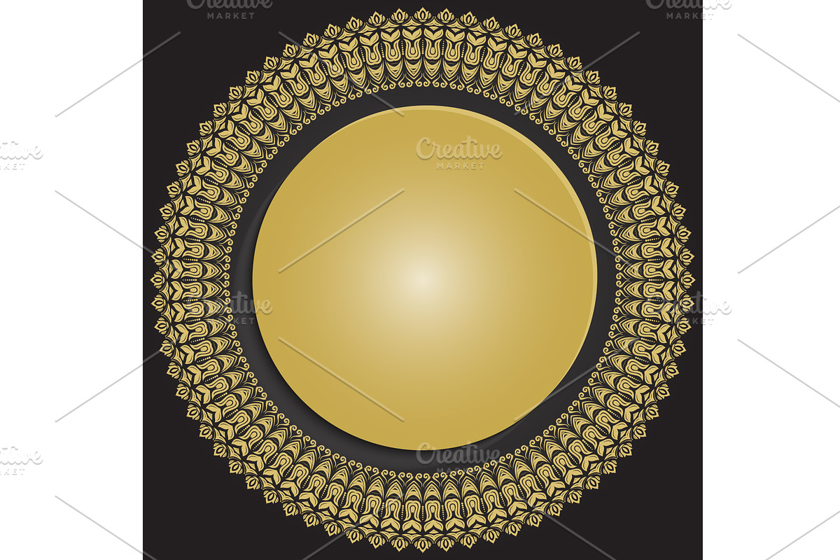Winter Vector Round Frame With, an Illustration by FineArtStudio (Photo 1 of 3)