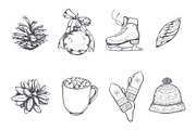 Big Christmas Holiday doodle set, a Seasonal Illustration by Wild Muse (Thumbnail 8 of 10)