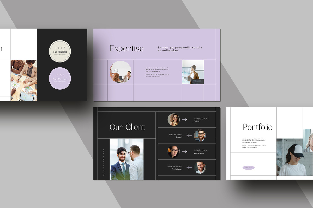 Portfolio PowerPoint Template, a Presentation Template by White Graphic (Photo 6 of 7)
