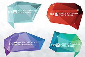 Vector polygonal banner