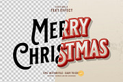 Merry Christmas Retro Text Effect, a Layer Style Add-On by zdson (Thumbnail 2 of 2)