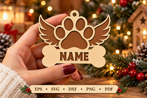 Dog Memorial Laser Cut Wood File