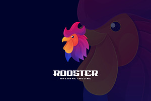 Rooster Gradient Colorful Style., a Design Template by ModalTampang