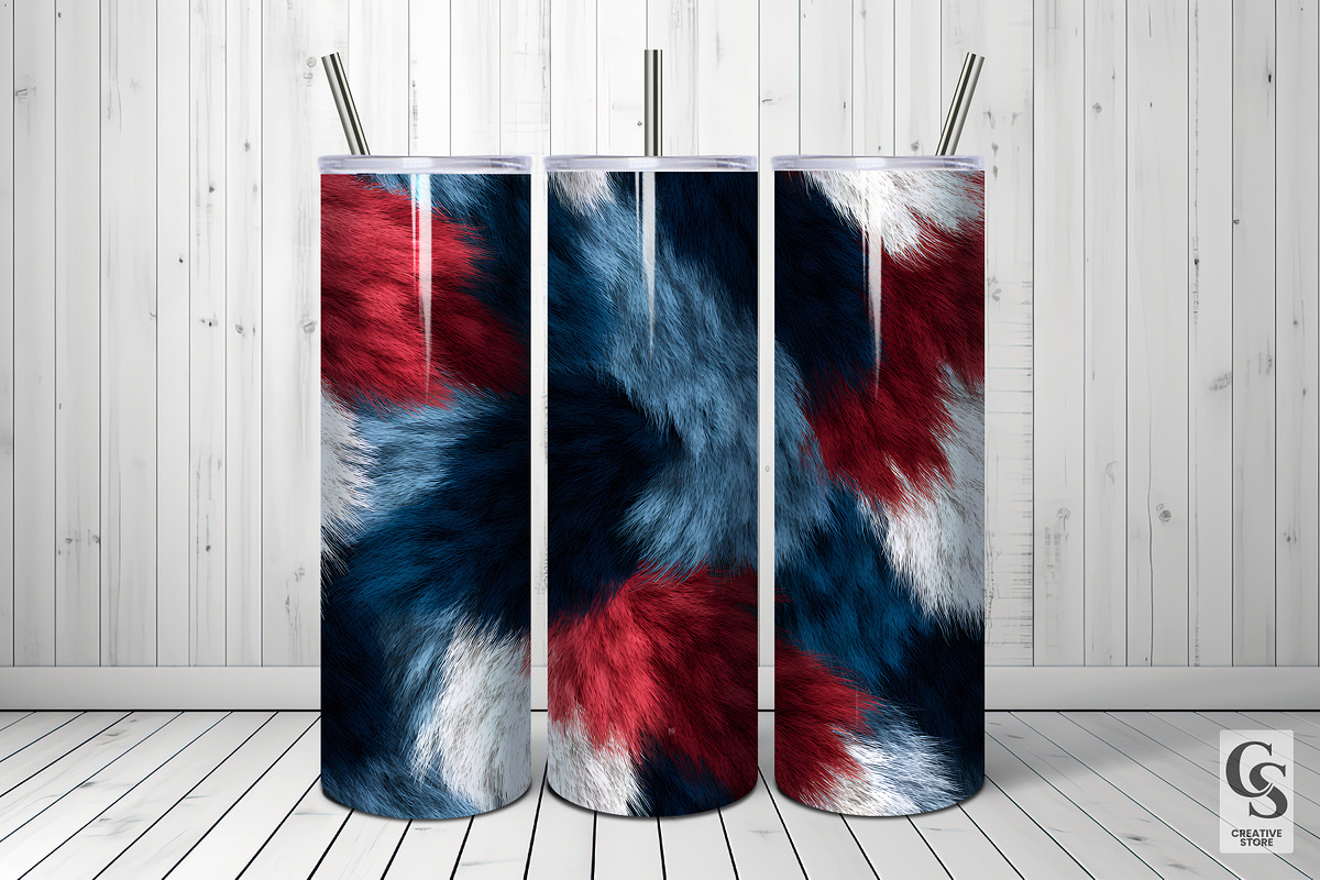 Patriotic Red Blue Animal Fur Paper, a Pattern Graphic by Creative Store (Photo 5 of 5)