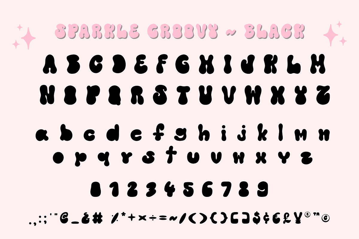 Sparkle Groovy Cute Decorative Font, a Font by Kanink Studio (Photo 12 of 13)