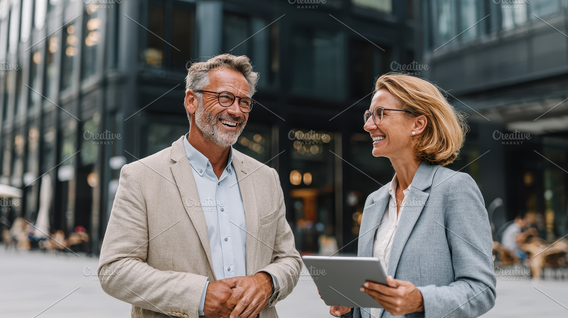 Happy business colleagues discussing, a Photo by Pixeness Studio
