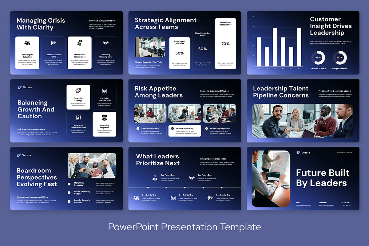 Blue Black Key Leaders Opinion, a Presentation Template by Sixtemp (Photo 3 of 3)