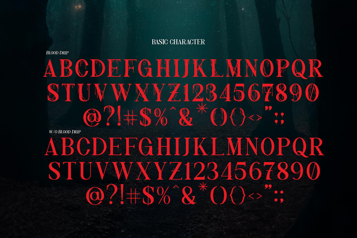 Nothing Inside | Horror Typeface, a Serif Font by Denustudios (Photo 10 of 12)