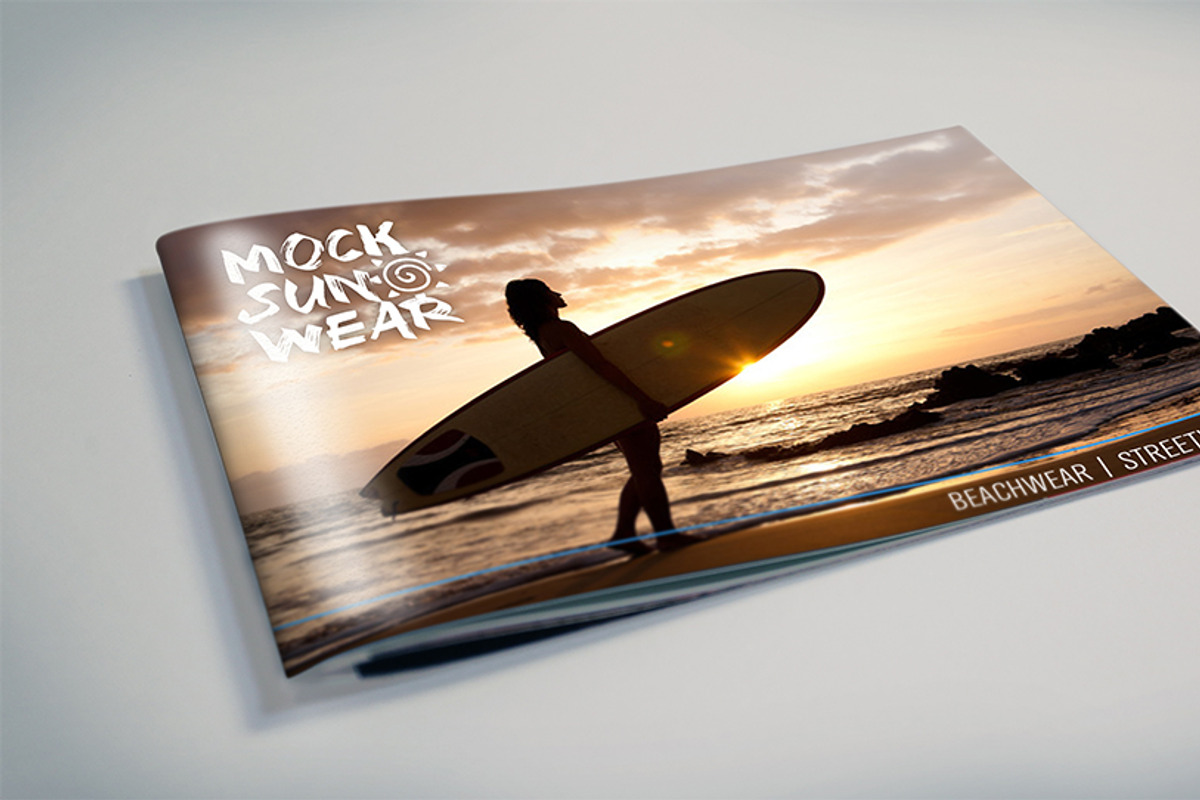 Wide Format Booklet PSD Mockups, a Print Template by Shop Mockpro