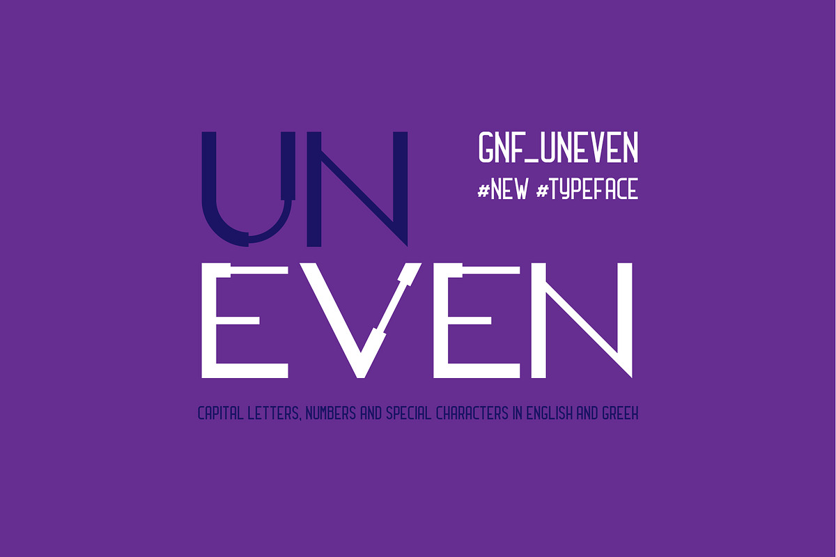 GNF UNEVEN DISPLAY sans serif font