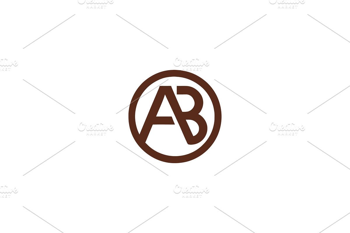 Circle AB Logo Design. BA, a Branding & Logo Template by Vectorium Studio (Photo 1 of 2)