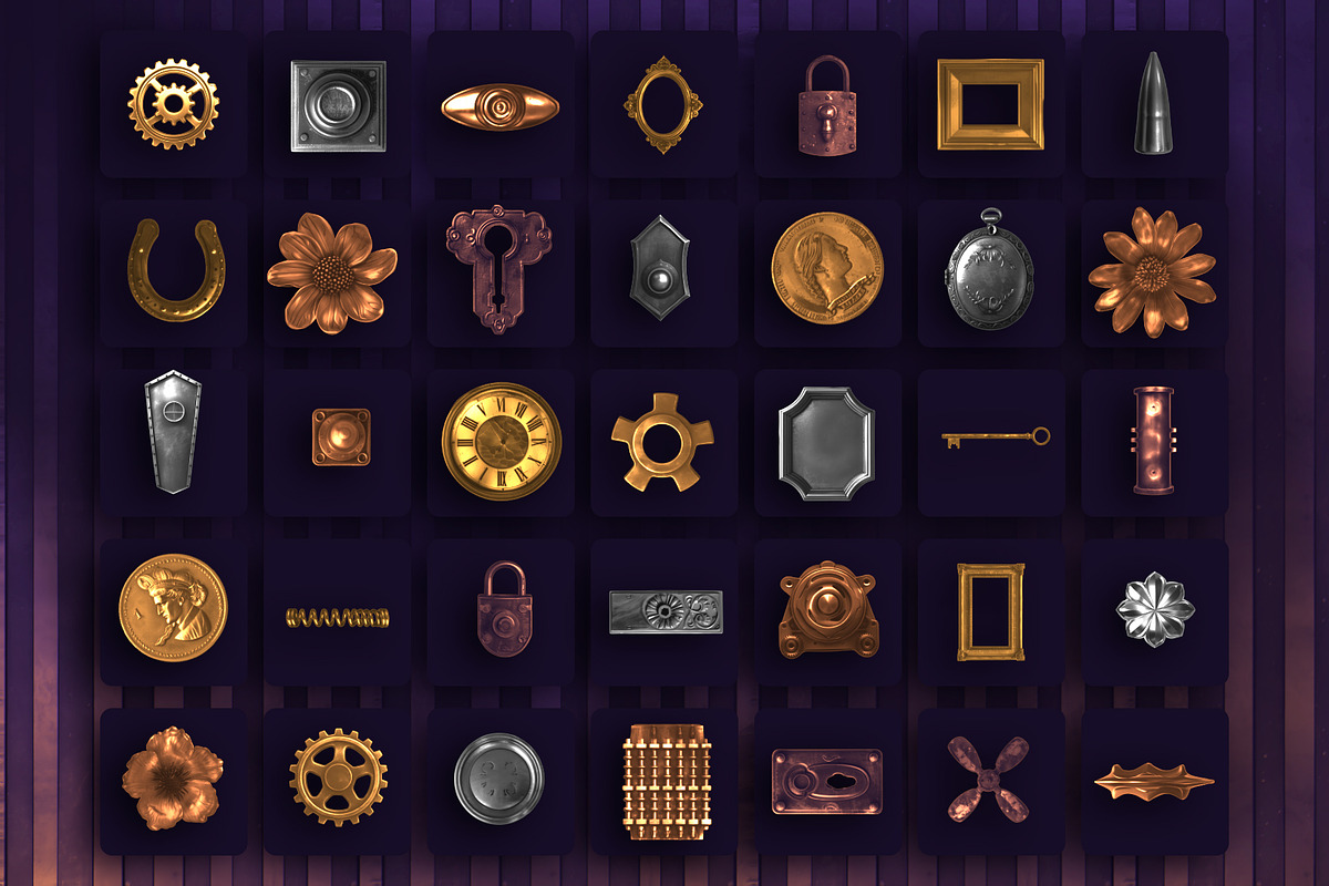 Steampunk brushes for Procreate, a Brush Add-On by seamless team (Photo 9 of 9)