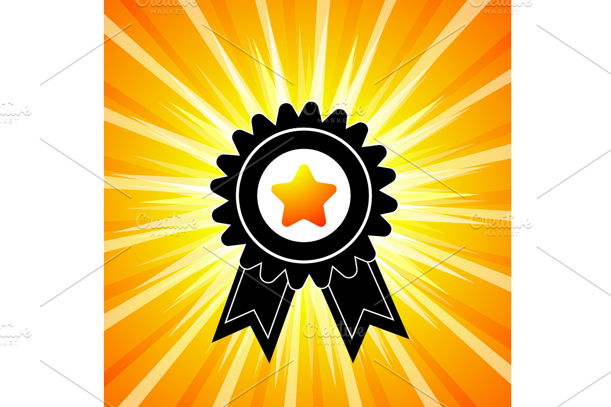 Award medal with star. hand drawn, an Object Illustration by Nenahliadava Design