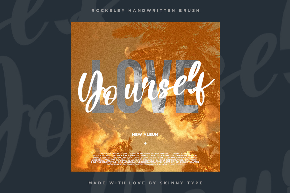 Rocksley - A Natural Brush Font, a Handwritten Font by Skinny Type (Photo 10 of 10)