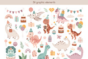 Dinosaur Birthday collection, an Animal Illustration by JulzaArt (Thumbnail 2 of 9)