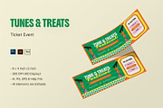 Tunes & Treats - Ticket Event, a Print Template by StreaksideStd (Thumbnail 1 of 3)