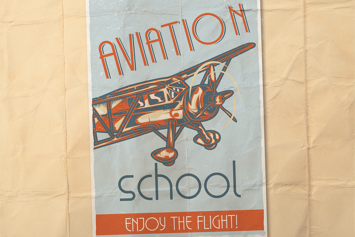 Aeroflow - Vintage Aviation Display, a Sans Serif Font by HipFonts (Photo 4 of 10)