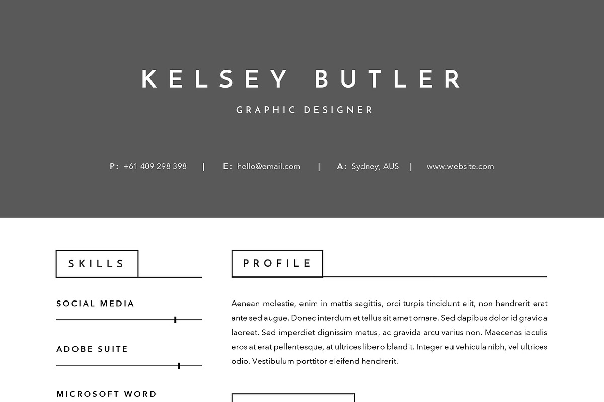 3 Page Resume Template | INDD + DOCX, a Resume Template by Basic Creations (Photo 4 of 5)