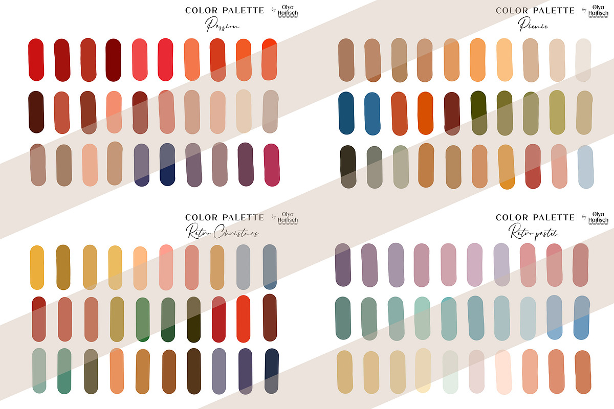 45 Procreate Color Palettes BUNDLE, a Palette Add-On by Olya Haifisch (Photo 10 of 12)