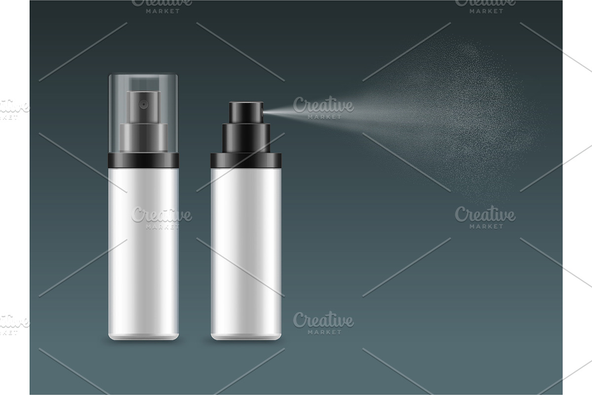 Vector Realistic Spray Mist Set, an Object Illustration by Zonda (Photo 3 of 7)