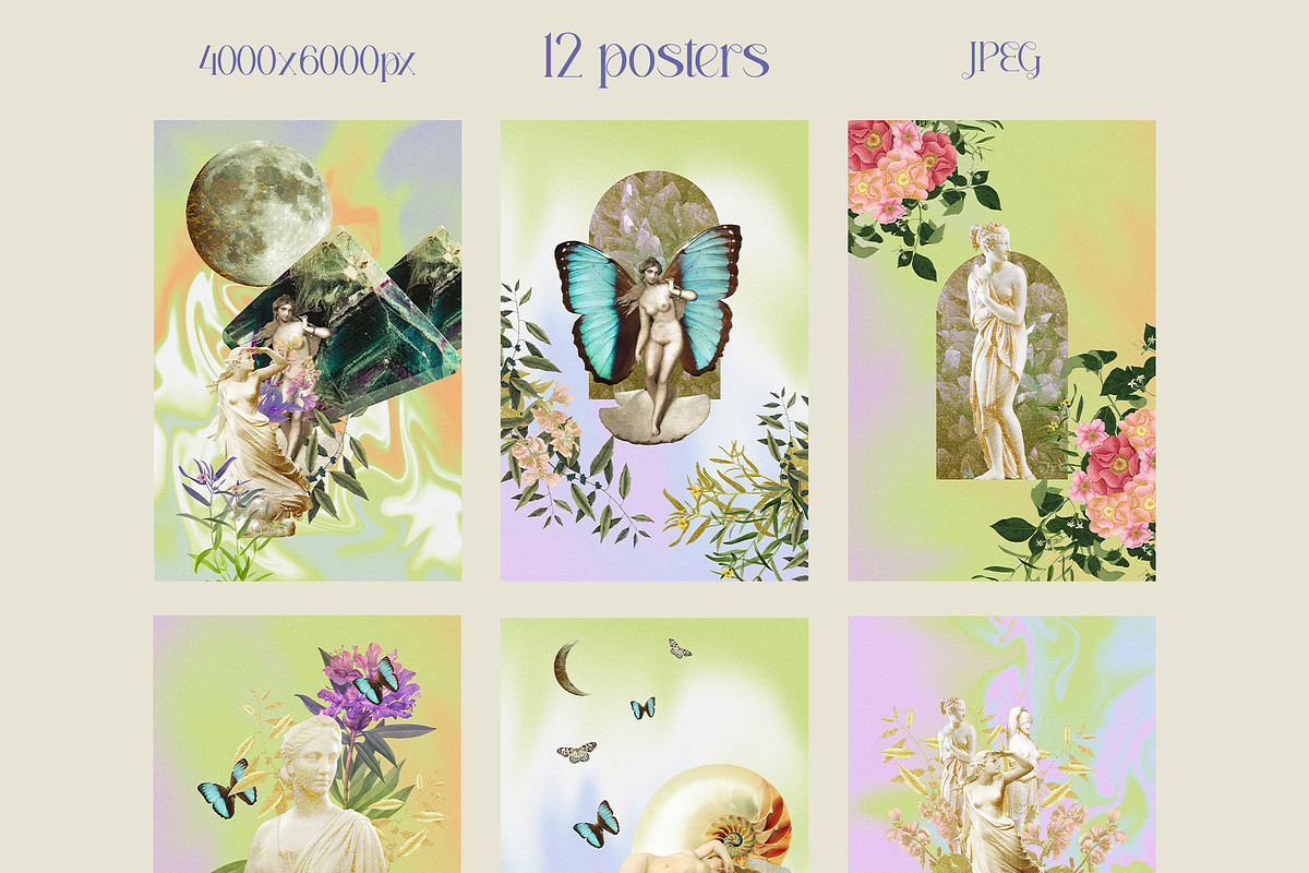Lime Retrograde Collage & Gradients, an Object Graphic by Catch the Dream Art (Photo 2 of 11)