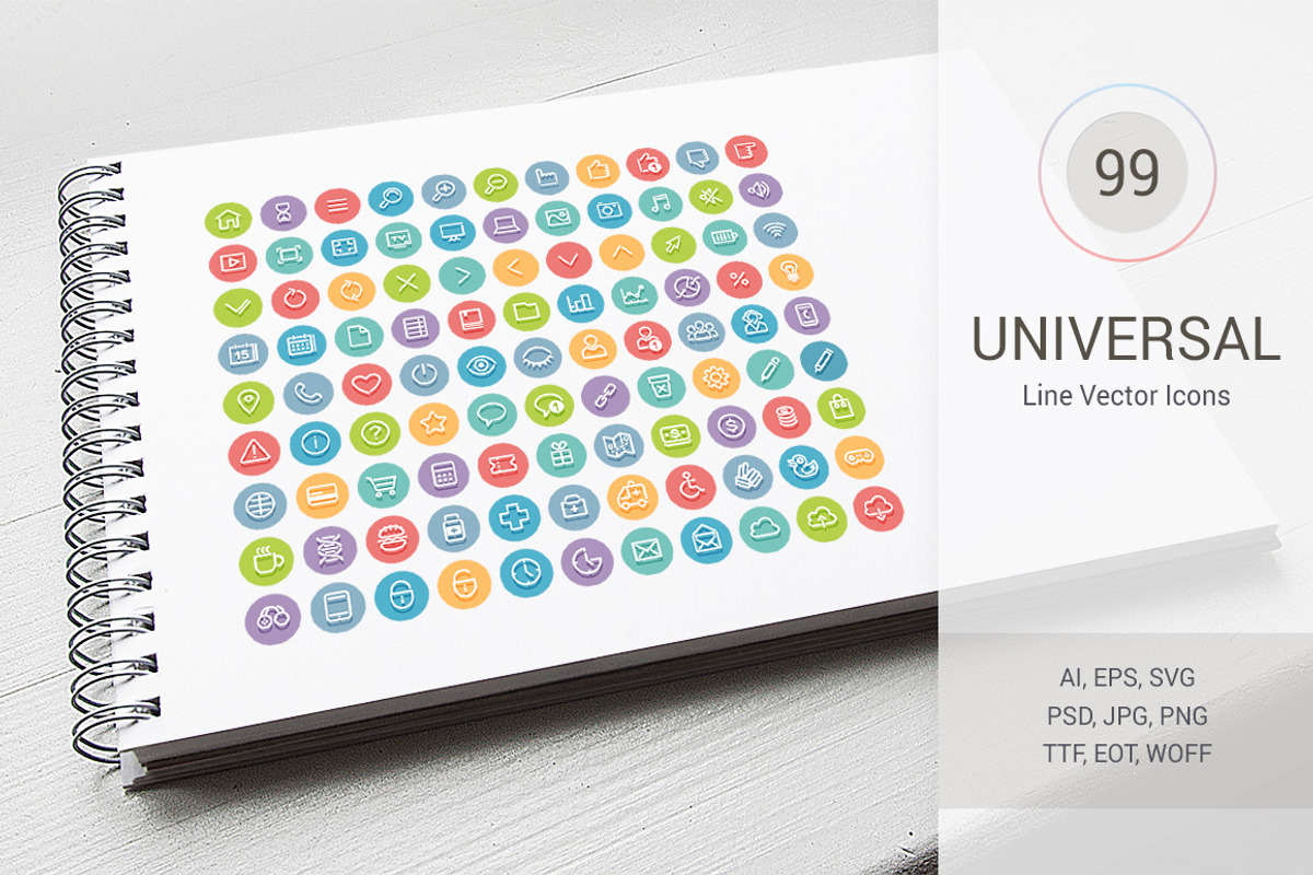 Set of Line Universal Icons