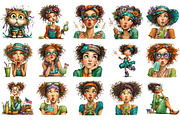 Funny 4th of July Woman Clipart, an Illustration by OK Design (Thumbnail 3 of 6)