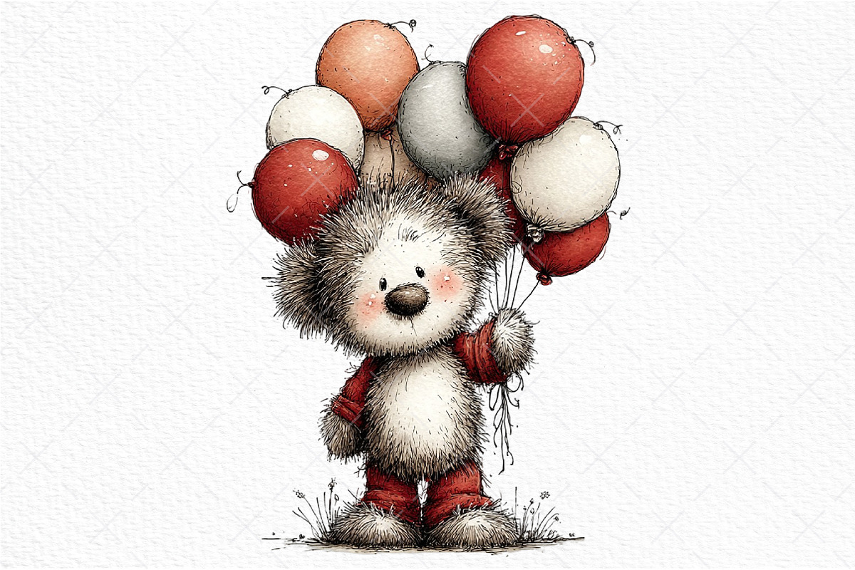 Whimsical Birthday Teddy Bear Clipar, an Illustration by Craft Nest (Photo 9 of 11)