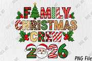 Retro Family Christmas Crew 2026 Png, a Seasonal Illustration by Rose Art (Thumbnail 1 of 4)
