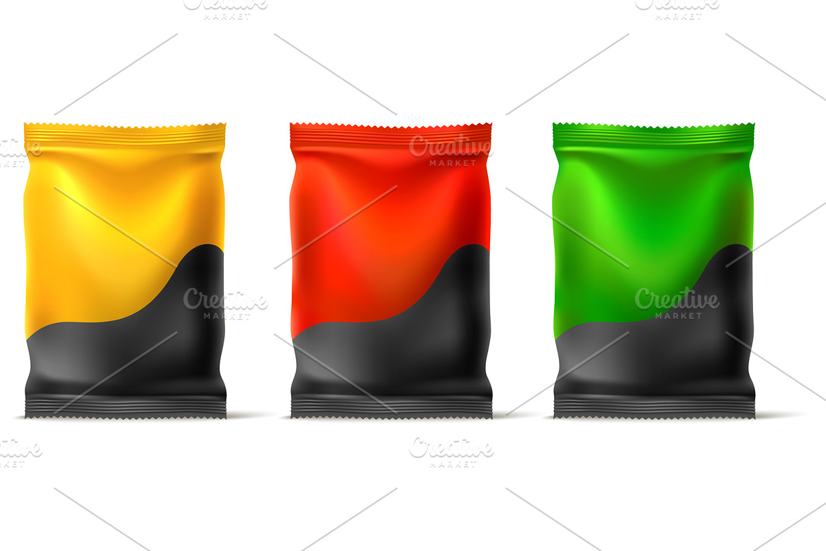 Realistic foil or plastic packaging, a Food Illustration by Vectorbuum