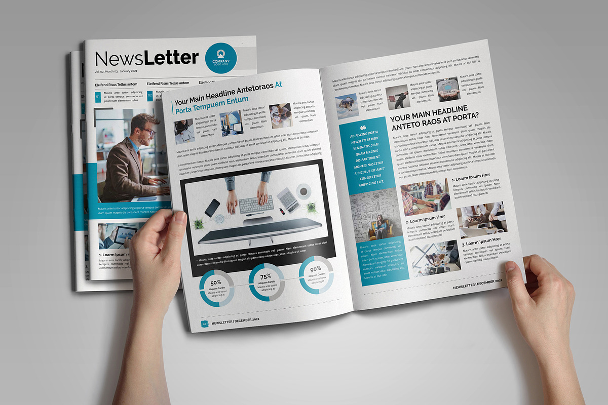 Business Newsletter Template v3, a Brochure Template by JanySultana (Photo 2 of 12)