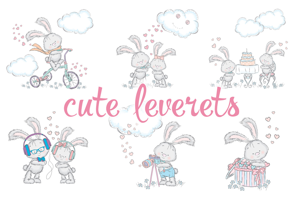 Lovely leverets, an Animal Illustration by Vitaliy Grin (Photo 1 of 2)