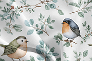 Robin Bird Seamless Pattern, an Illustration by Pati Charm Studio (Thumbnail 7 of 7)