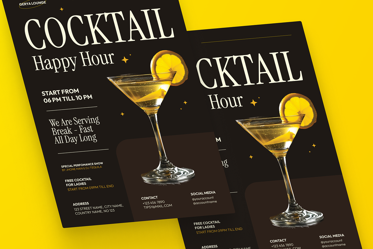 Cocktail Party Flyer, a Flyer Template by MMPixelCraft (Photo 2 of 5)
